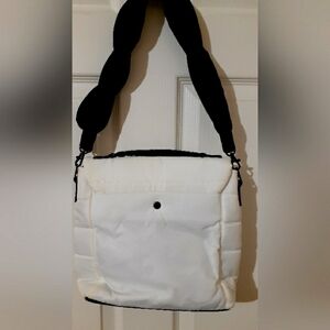 HKWP Black and White Shoulder Bag w/Strap